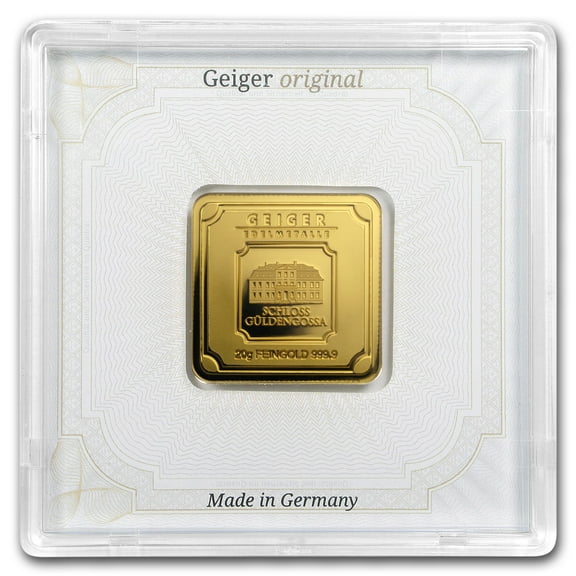 20 gram Gold Bar - Geiger Edelmetalle (Encapsulated w/Assay)