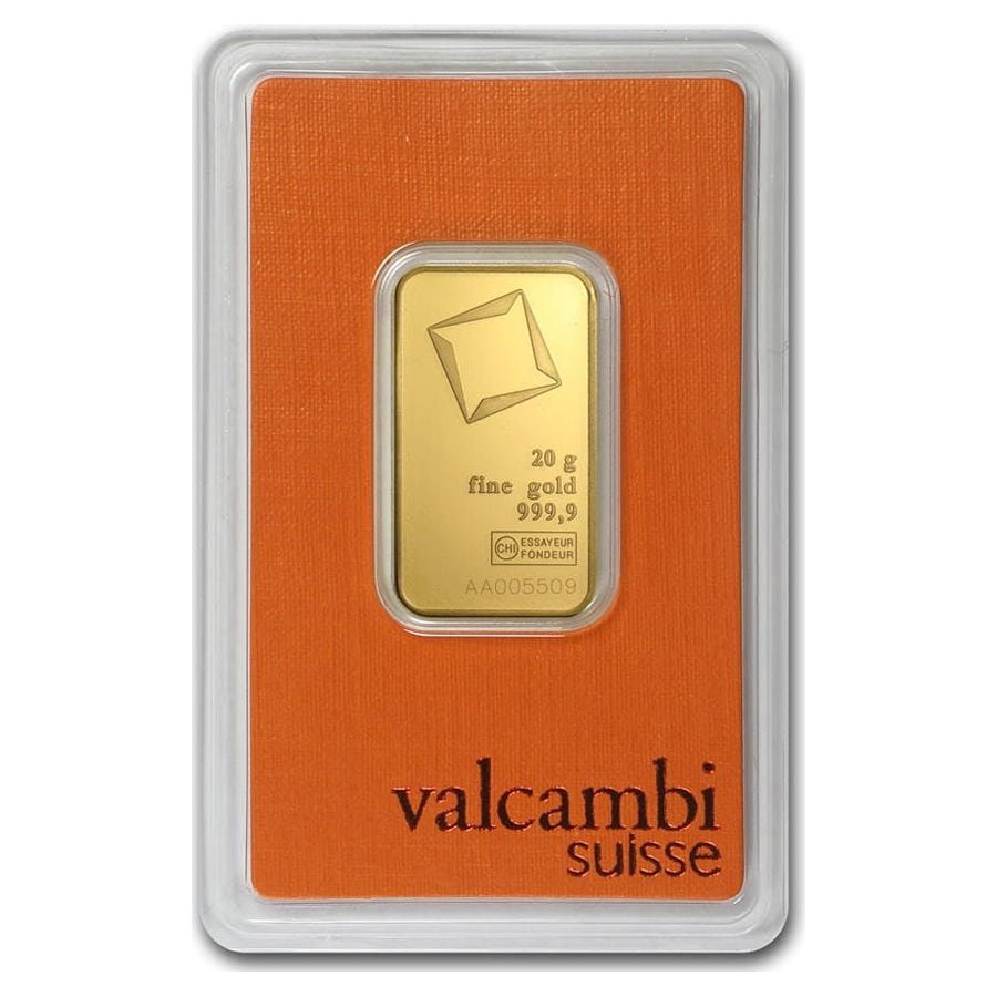 20 gram Gold Bar - Valcambi (In Assay)