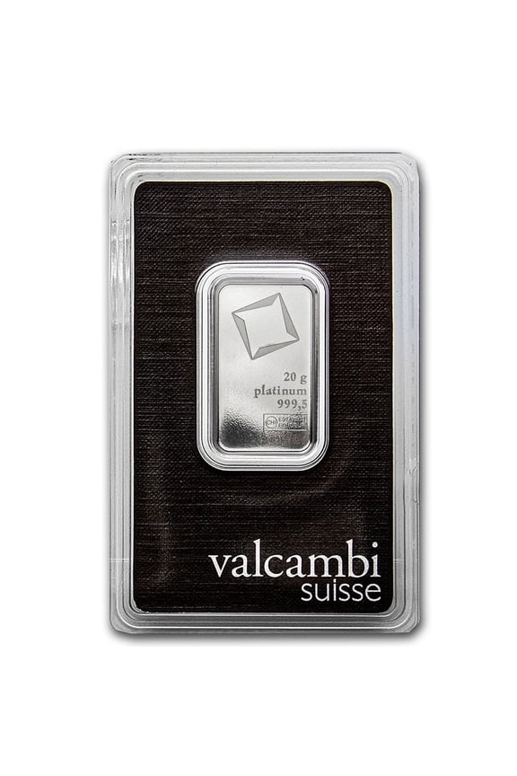 20 gram Platinum Bar - Valcambi (In Assay)