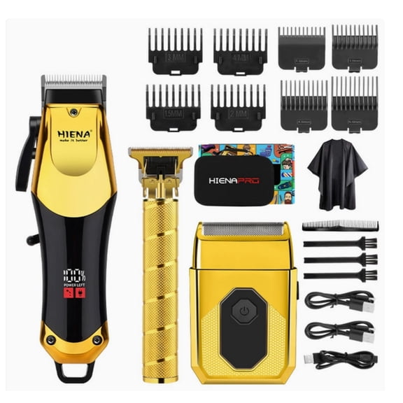 20-in-1 Professional Hair Clipper Set for Men, Cordless Electric Shaver & Beard Trimmer with LCD Display, USB Rechargeable, Barber Grooming Kit for Home Use  Gift for Him
