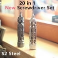 thumbnail image 1 of 20 in 1 Screwdriver Set With extension rod Professional repair Hand tools S2 Steel Boost EDC For Anyscene furniture Home MenGift, 1 of 6