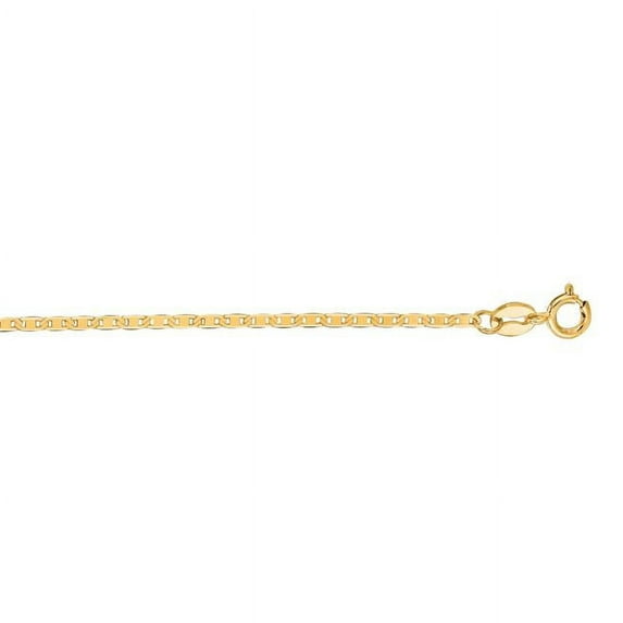 20 in. 10K Yellow Gold Polished Mariner Chain with Spring Ring Clasp