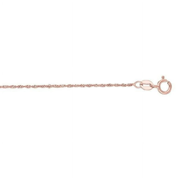 20 in. 14K Rose Gold Singapore Chain with Spring Ring Clasp