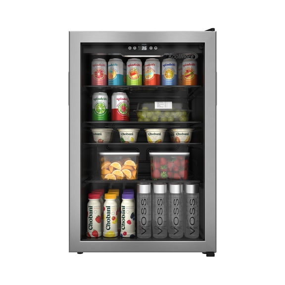 20 in. 4.5 cu. ft. Glass-Door Beverage Refrigerator Merchandiser with a 120-Can Capacity and Stainless-Steel Trim (KM-BR45SS)