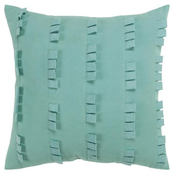 20 in. Aqua Cotton Pillow