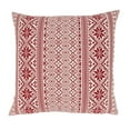 thumbnail image 1 of 20 in. Cheerful Charm Christmas Pattern Square Poly Filled Throw Pillow, Red, 1 of 1