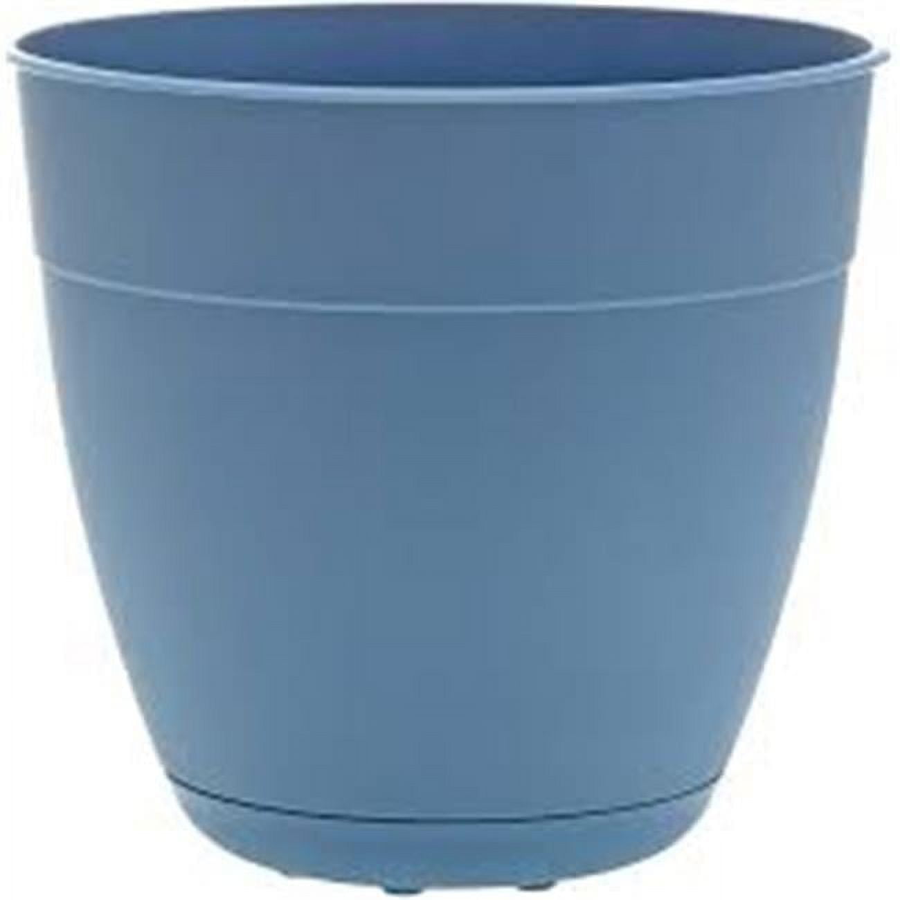 Ocean Blue 20" Recycled Plastic Indoor/Outdoor Planter with Removable Saucer