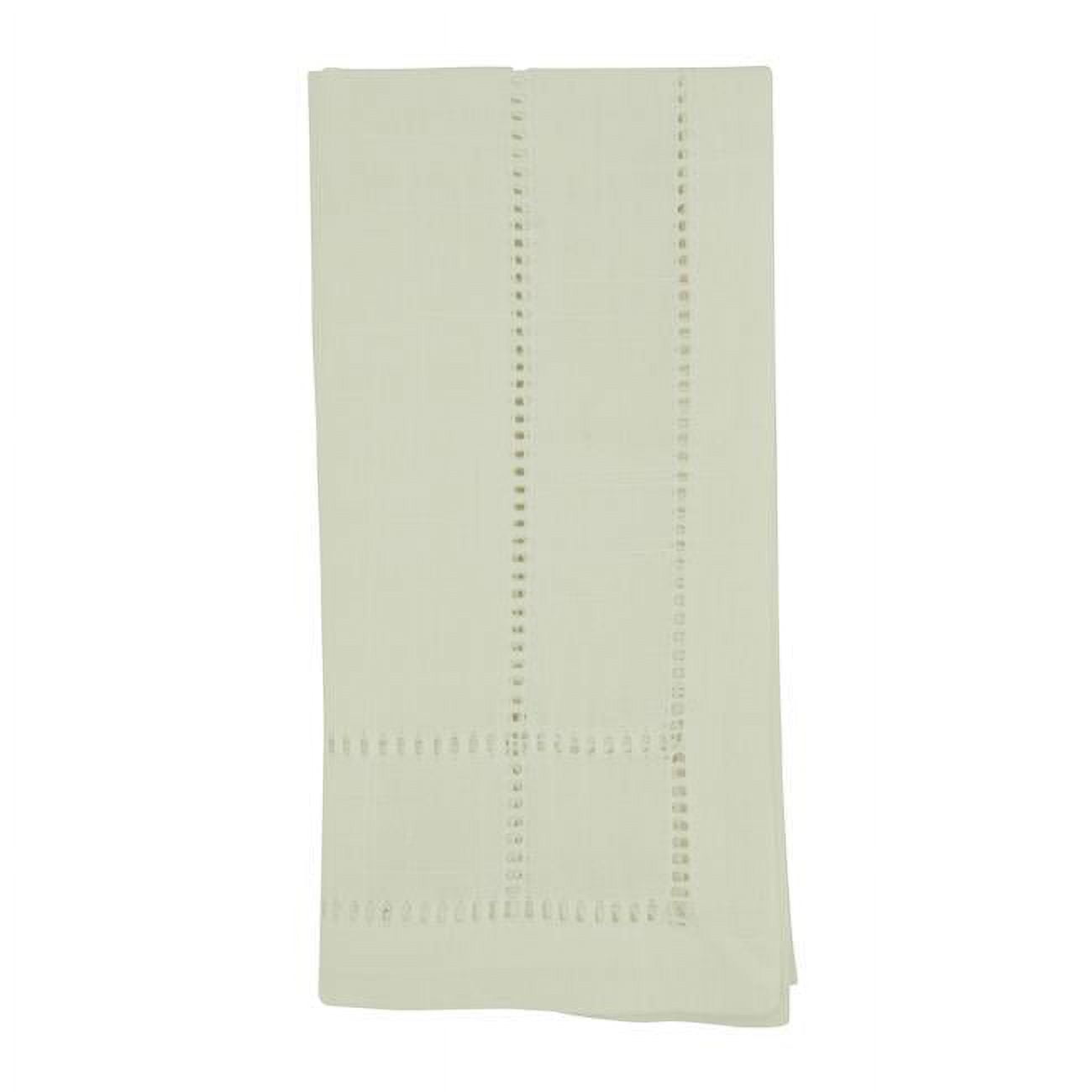 White Cotton Double Hemstitch Table Napkins Set of 4