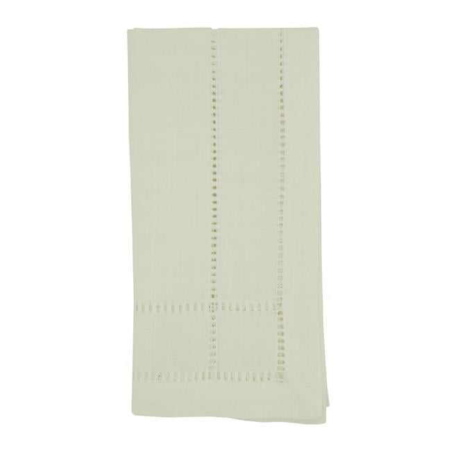 White Cotton Double Hemstitch Table Napkins Set of 4