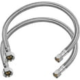 20 in Faucet Supply Line, 3/8" Comp x 1/2" FIP Stainless Steel Braided