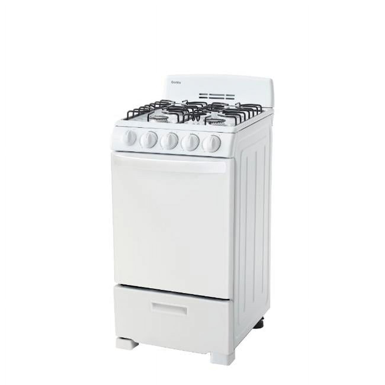 20 in. Free Standing Gas Range, White