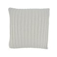 thumbnail image 1 of 20 in. Knit Design Square Throw Pillow with Poly Insert, Ivory, 1 of 1