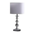 thumbnail image 1 of 20 in. Modern Crystal Orbs & Metal Table Lamp, White, 1 of 1
