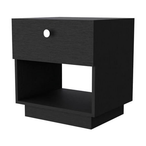 20 in. One Drawer Nightstand with Integrated Tech, Black