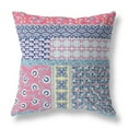 thumbnail image 1 of 20 in. Patch Indoor Outdoor Throw Pillow, Pink & Teal, 1 of 1