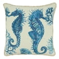 thumbnail image 1 of 20 in. Poly Filled Sea Horse Throw Square Pillow, Navy Blue, 1 of 1