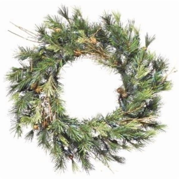 20 in. Prelit Mixed Country Wreath