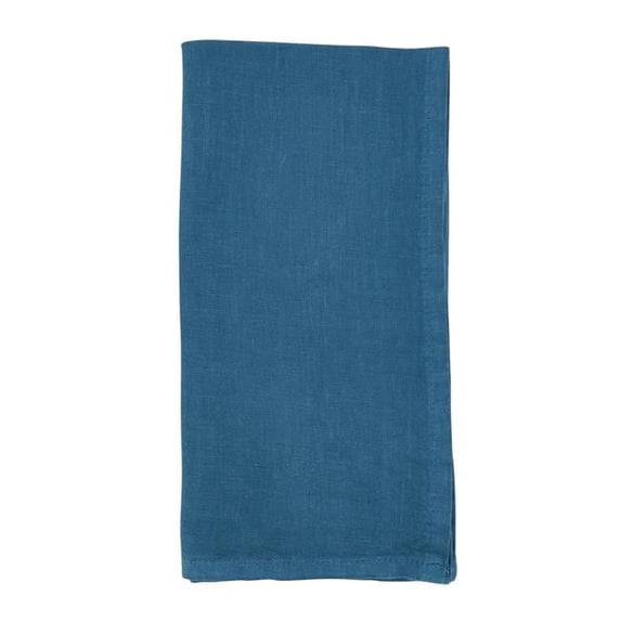 20 in. Pure Linen Elegance Table Square Napkin, Ocean Blue - Set of 4