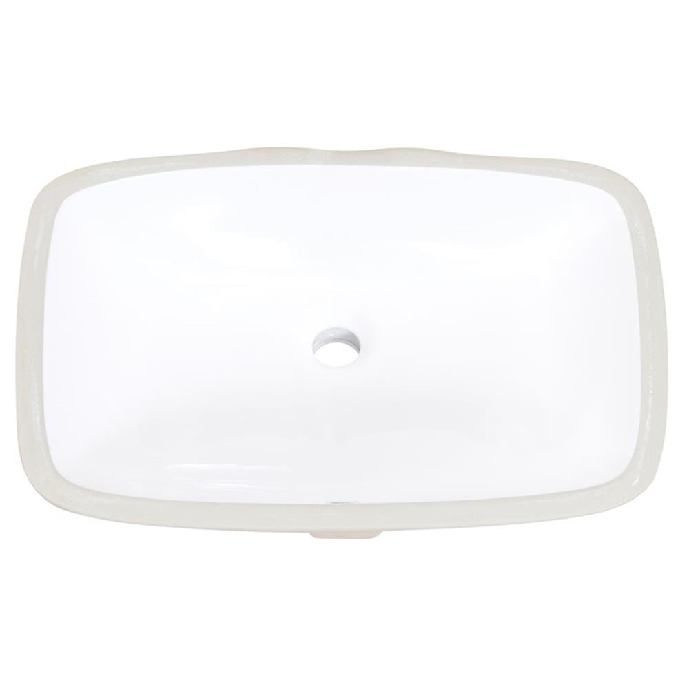 Altair 20'' White Ceramic Rectangular Undermount Vanity Sink