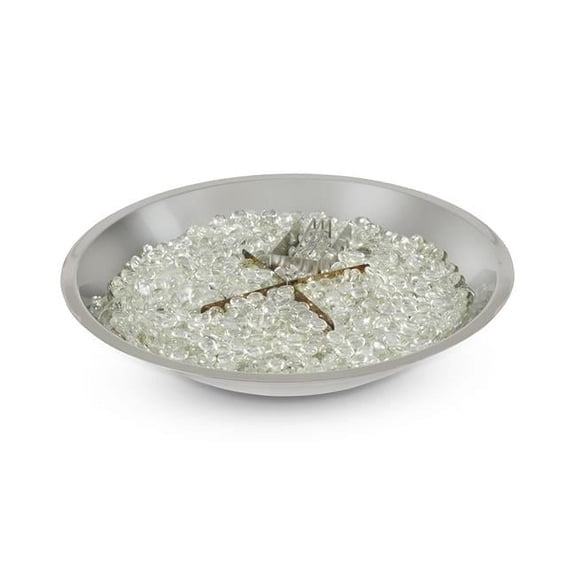 20 in. Round Crystal Fire Plus Gas Burner with Direct Spark Ignition