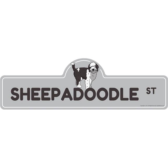 20 in. Sheepadoodle Street Sign