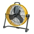 thumbnail image 1 of 20 in. Step-less Speed Adjustment 5703 CFM Heavy Duty High Velocity Barrel Floor Drum Fan in Yellow with DC Motor, 1 of 6