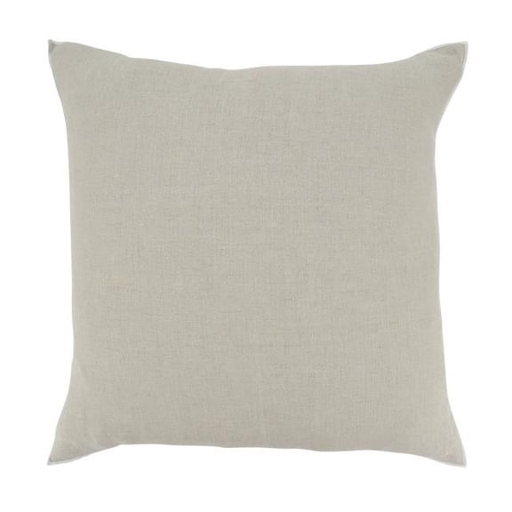 20 in. Sto ashed Stitched Edge Poly Filled Throw Pillow, Natural