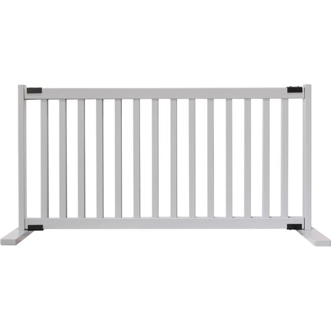 20" Tall Pumice Grey Solid Wood Freestanding Pet Gate