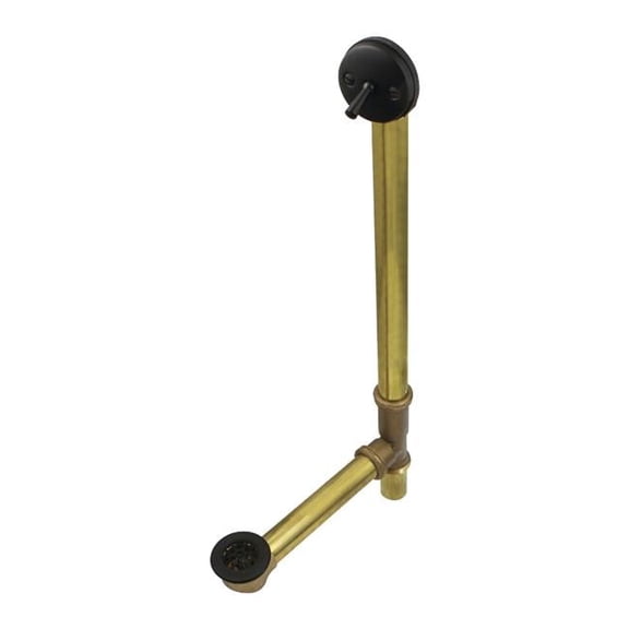 20 in. Trip Lever Waste & Overflow with Grid, Matte Black