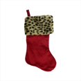 thumbnail image 1 of 20 in. Velvet Stocking With Animal Plush Cuff, 1 of 1