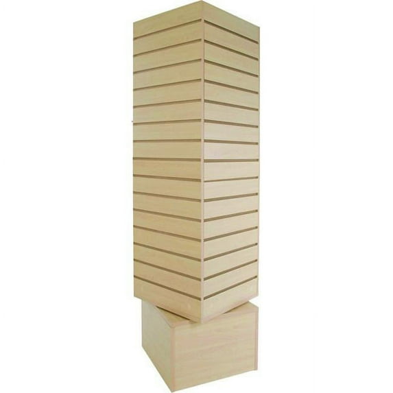 20 in. X 20 in. X 60 in. Slatwall Rotating Tower Unit, Maple