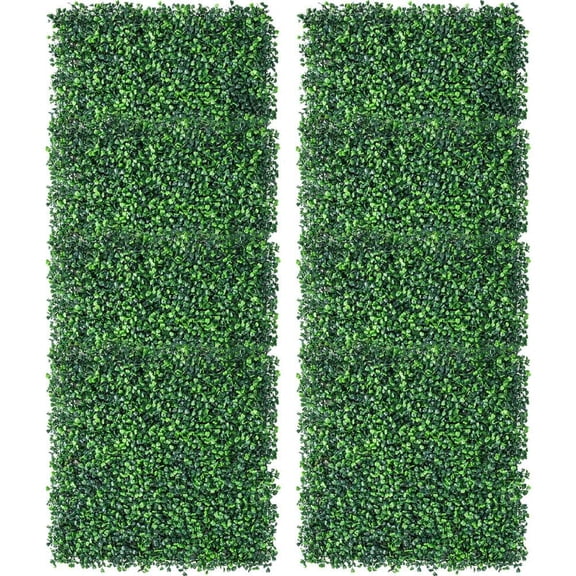 20 in. x 20 in. 12-Pieces Artificial Boxwood Hedge Grass Wall Panel Faux Topiary Hedge Private Screen Greenery Wall