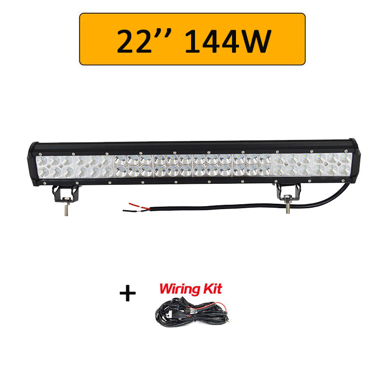 20 inch 126W 12'' 22'' 20'' offroad led light bar 12V 24V Spot Flood