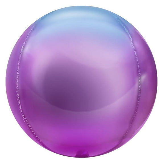 20 inch 4D Spheres - Purple Magenta Foil Mylar Balloon - Party Supplies Decorations