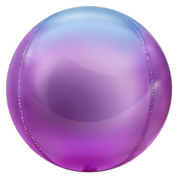 20 inch 4D Spheres - Purple Magenta Foil Mylar Balloon - Party Supplies Decorations