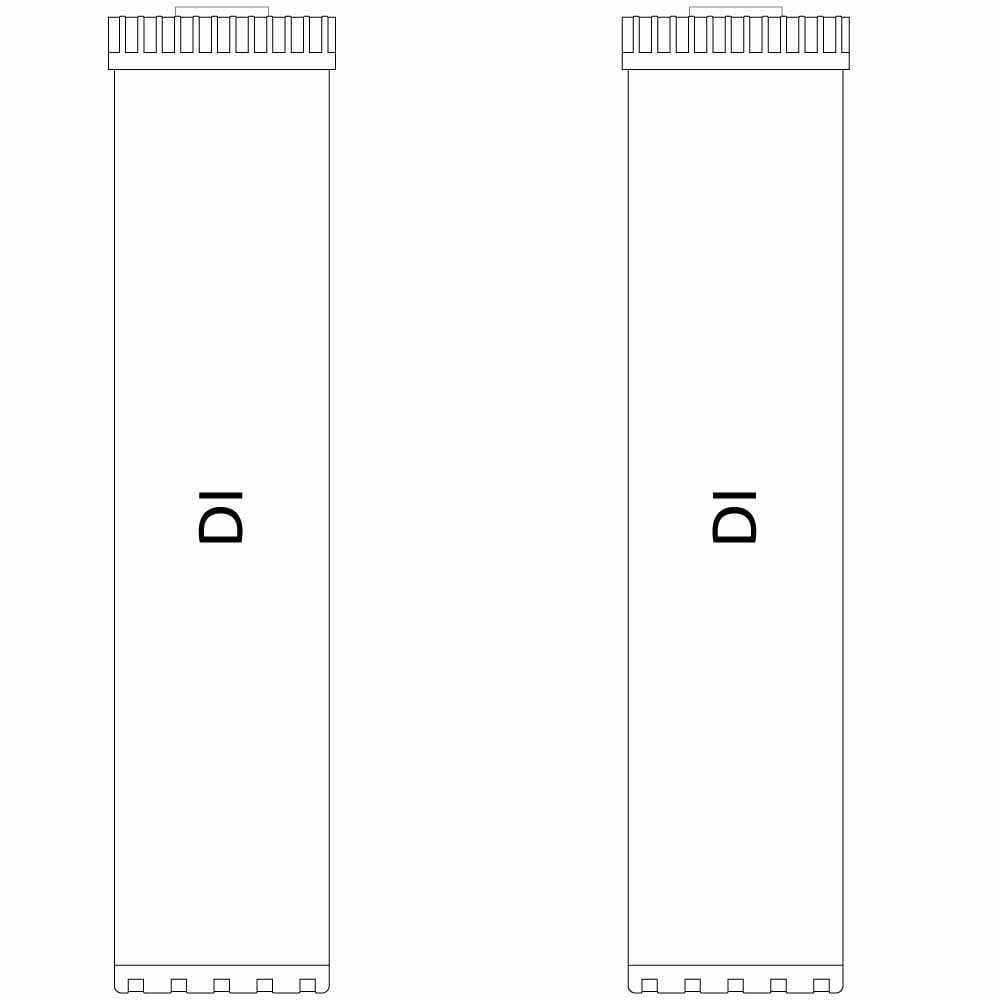 20-inch Big Blue 2 Stage Filter Kit with Dual DI Filters