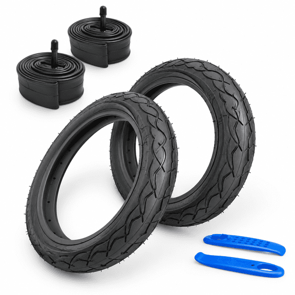 20-inch Bike Tires 20x1.50 with Schrader Valve Tubes for BMX and Road Use
