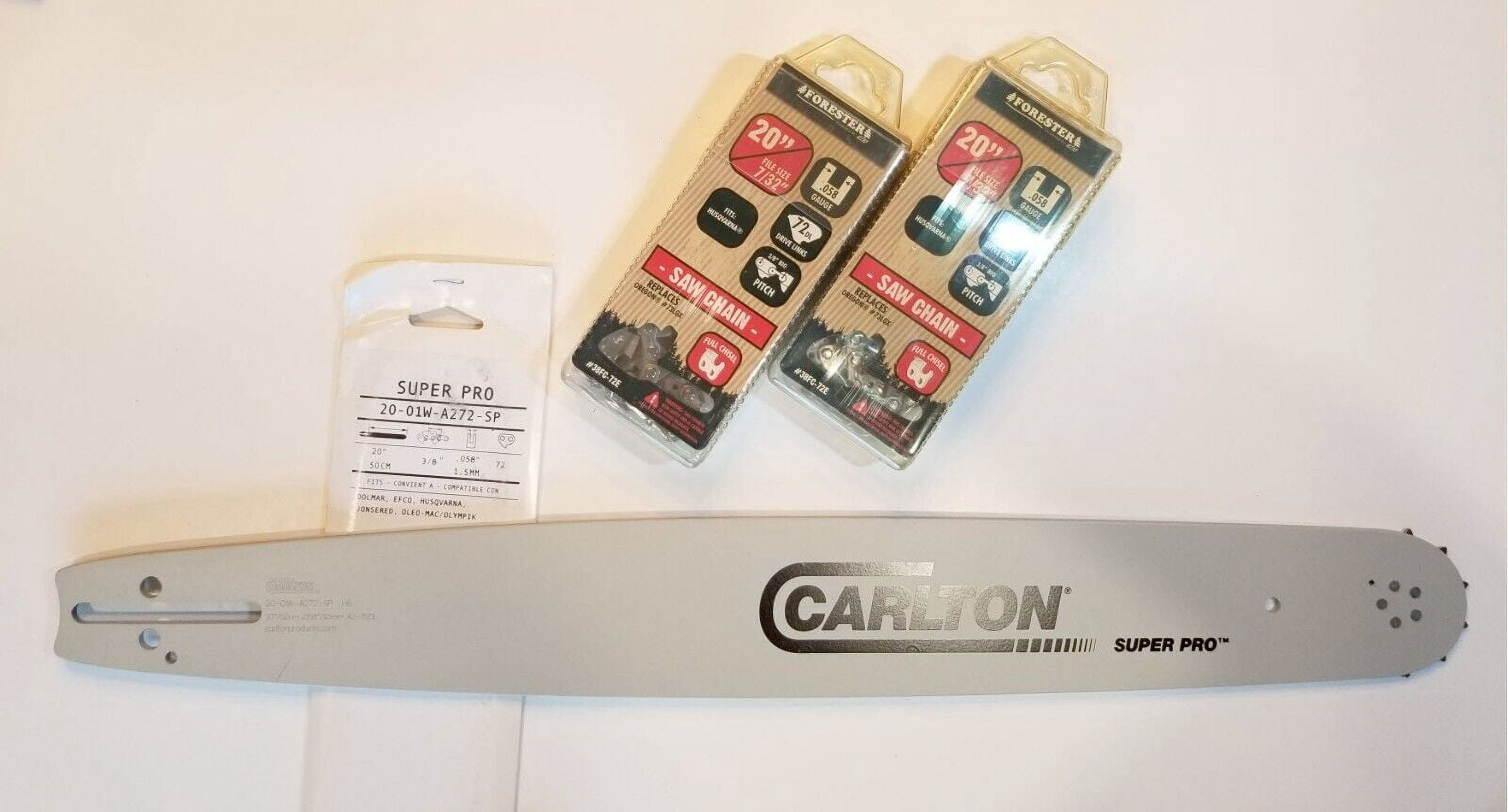 20-inch Carlton Chainsaw Bar & Chain Combo - 3/8" .058 Gauge 72DL K095 ...