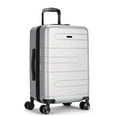 thumbnail image 1 of 20-inch Carry-On Luggage,Lightweight Suitcase with Adjustable Handle, Hardside Luggage with 4 Spinner Double-Wheels and Lock for Study, Work, Business, Travel, Silver, 1 of 5