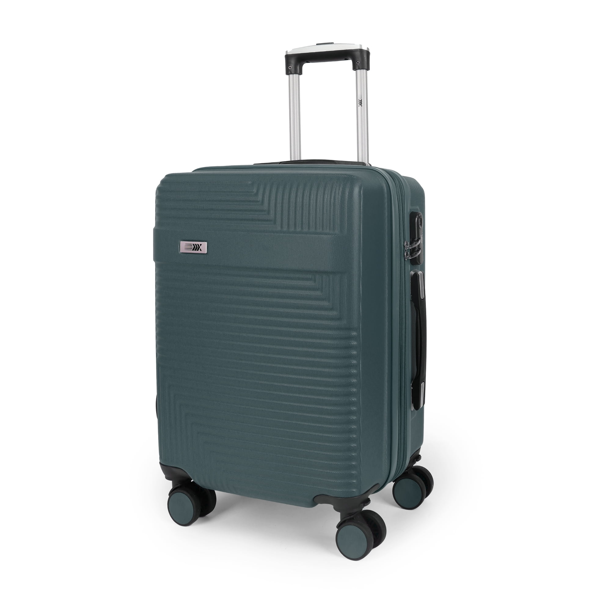 20 inch Carry on Luggage for Airplane, Hardside Expandable Suitcase with Spinner Wheels, Lightweight Rolling Luggage, Dark Green - WD588