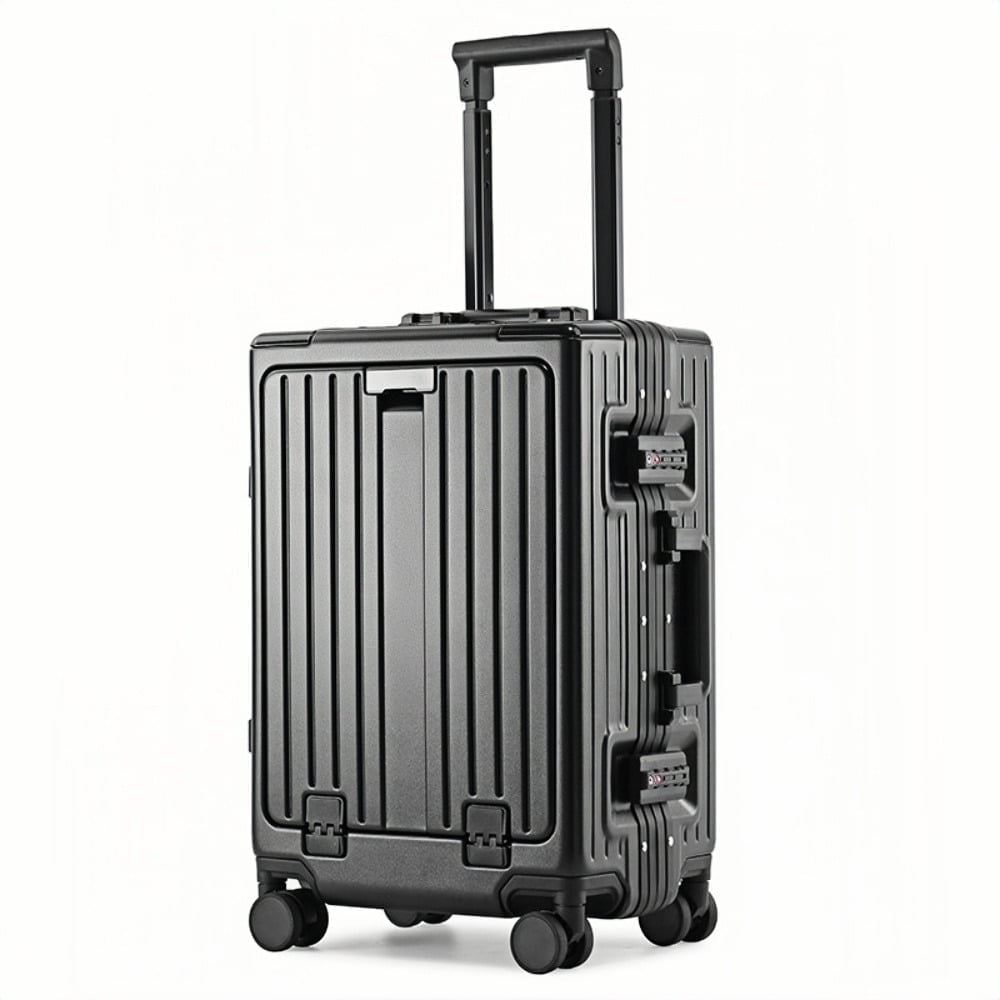 20Inch Adult Carry On Suitcase with Wheels, Top Opening, Aluminum