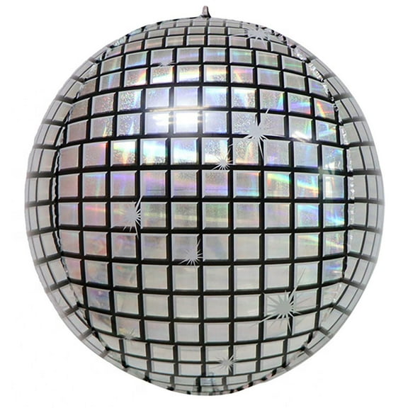 20 inch Disco Ball 4D Holographic Foil Mylar Balloon - Party Supplies Decorations