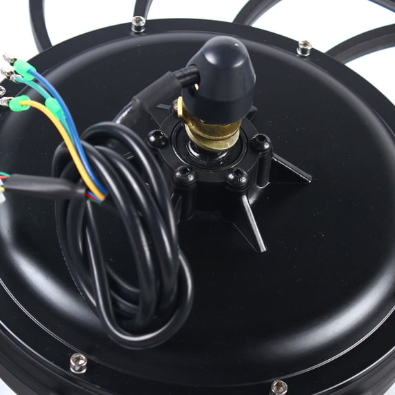 20-inch Electric Bike Hub Motor Wheel Black 48V 1000W Aluminum Alloy Material Load-Bearing Capacity 220.46lbs for 20" E-Bikes, Folding E-Scooters, Mobility Scooters