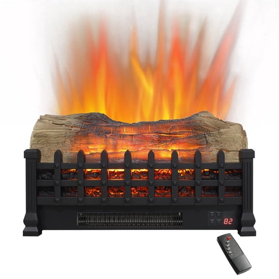 20 inch Electric Fireplace 3D Log set insert, Free Standing Fireplace Heater for Indoor