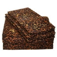 thumbnail image 1 of 20-inch Extra Deep Pockets - Pure Giza Cotton Split Head King Size, Leopard Print Color Bedsheet Set - 400-Thread-Count, 34" Split from Top, 6-PC [1 flat sheet, 1 fitted sheet, 2 pillowcases], 1 of 7