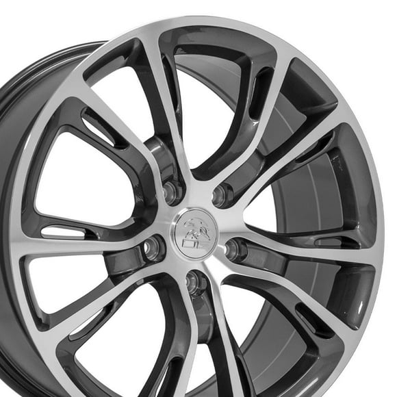 OE Wheels JP16 20 Inch Rims Fit Jeep Grand Cherokee Spider Monkey SRT8 Style 5x127 20x8.5 Gloss Gunmetal Machined - Hollander 9113 (Set of 4)
