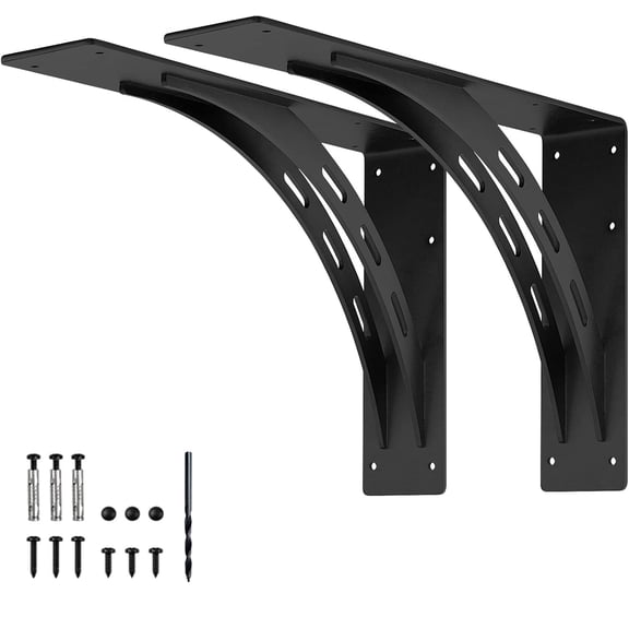 20 inch Heavy Duty Shelf Brackets , Max Load 1100 Lbs ,Premium Alloy Metal Mantel Brackets (Set of 2) Fireplace Mantel Brackets - Countertop Support Brackets (20 x 13.5 inch