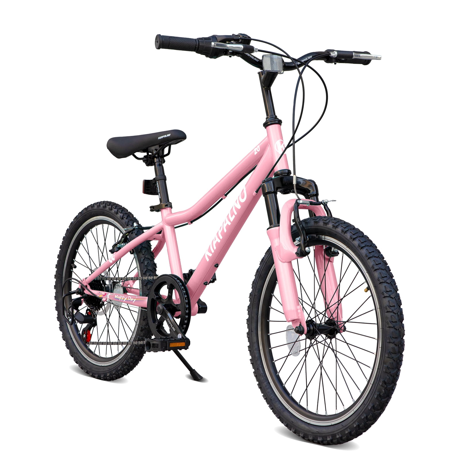 20 inch Mountain Bike, 7-Speed Adult Dual-Suspension Mountain Bicycle with Sturdy Steel Frame, Excellent Twist Shifting, Dual Handbrake & Adjustable Seat for Men Women