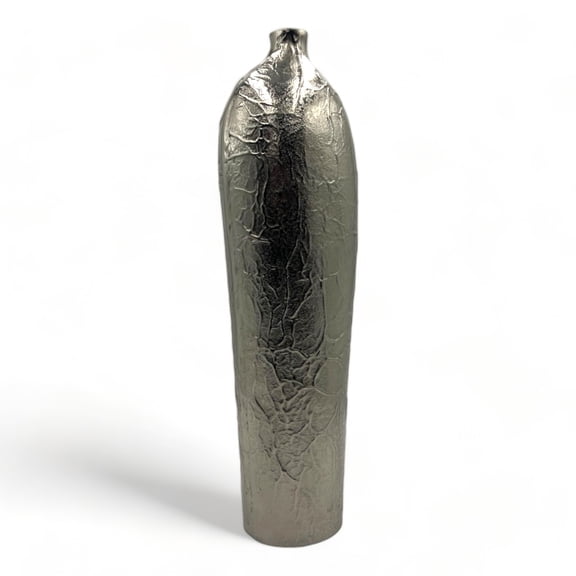 20 inch Nickel Decorative Metal Flower Vase by 90210 Kitchen and Bath