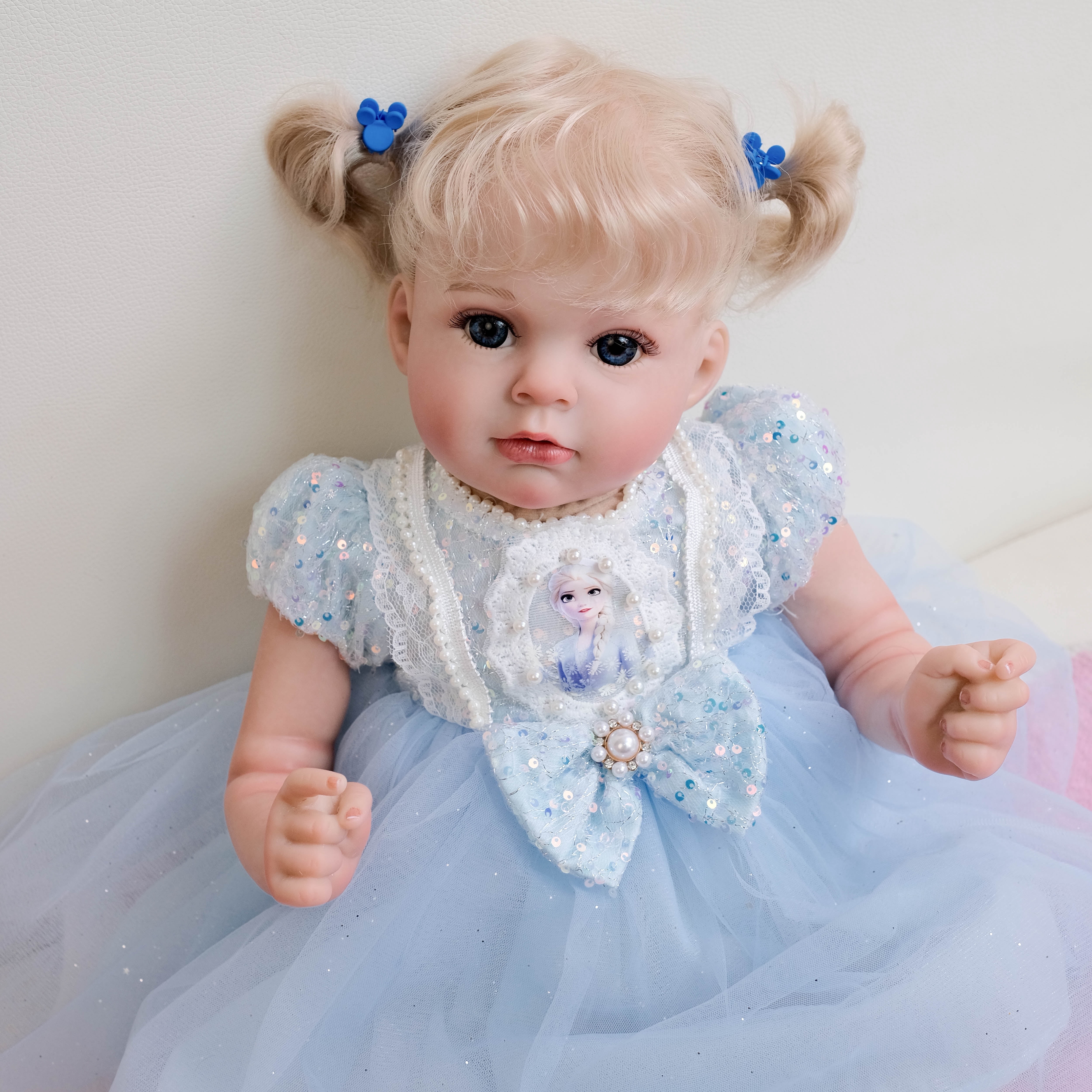 20 inch Reborn Baby Dolls Lifelike Cute Soft Body Poseable Real Life Newborn Real Baby Dolls with Doll Accessories and Gift Box for 3+ Years Old Kids